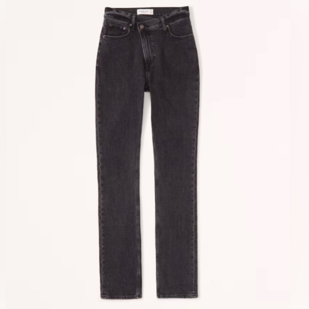 Abercrombie & Fitch Black Straight Leg Jeans